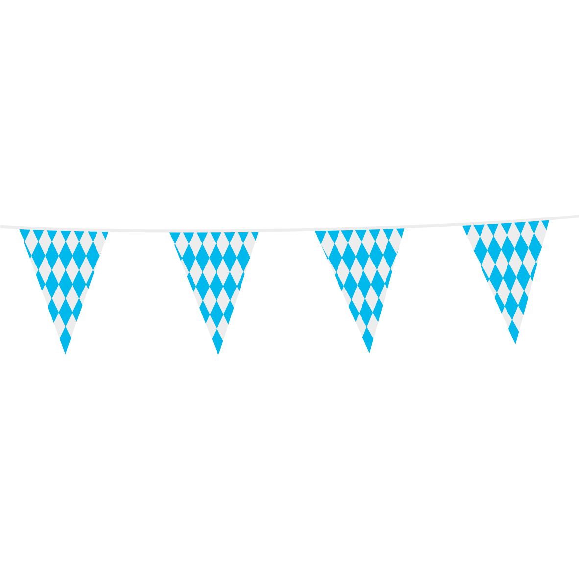 Vlaggenlijn Blauw/Wit Geruit Bavaria 10m