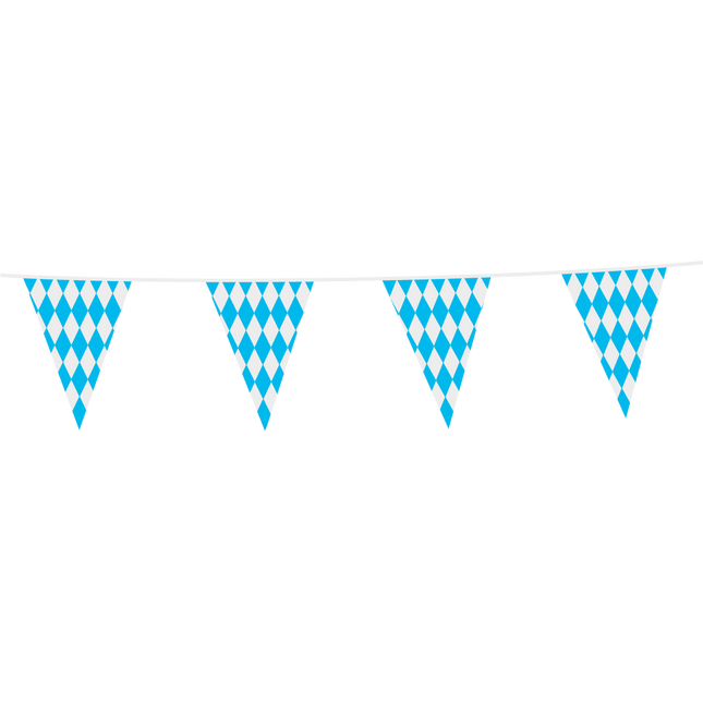 Vlaggenlijn Blauw / Wit Geruit Bavaria 10 meter