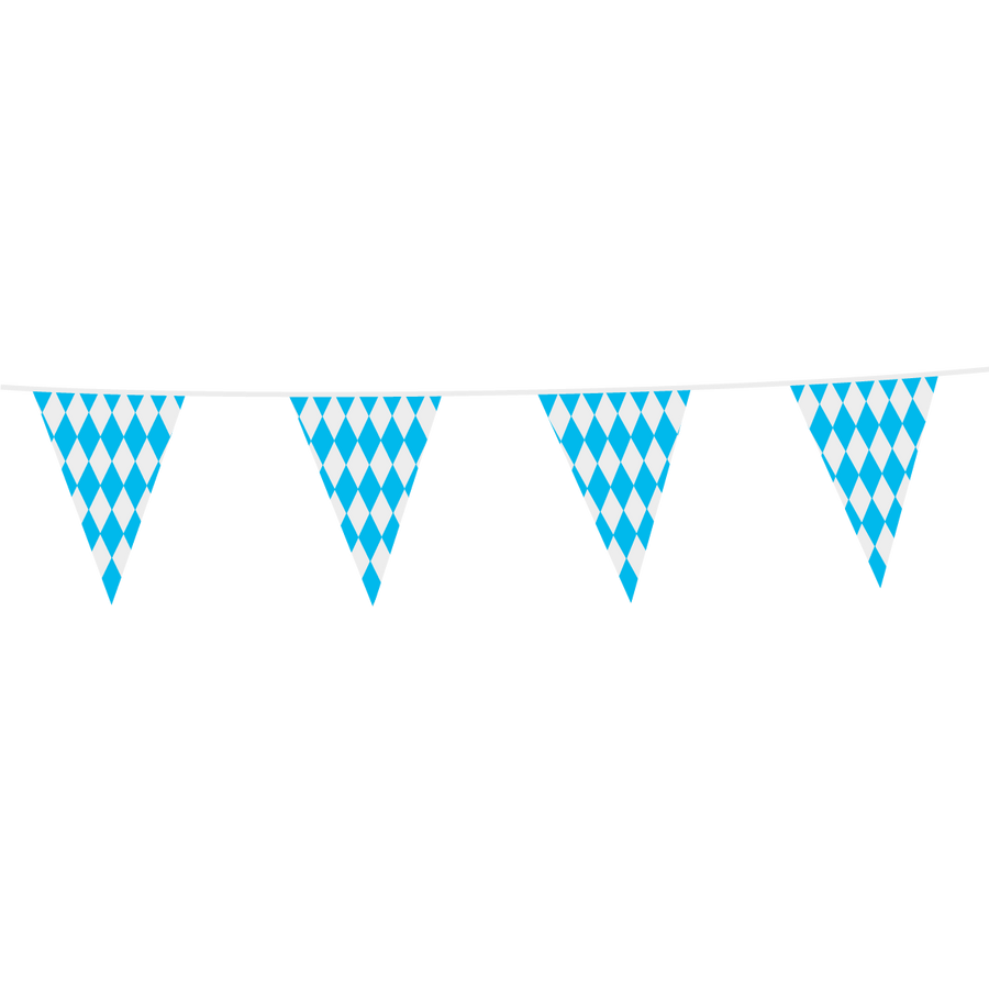 Vlaggenlijn Blauw/Wit Geruit Bavaria 10m