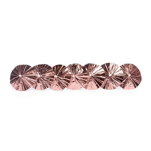 10x Parasol prikker Metallic Rosé Goud