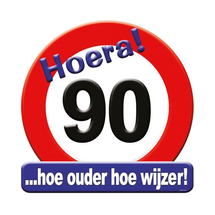 Huldeschild Verkeersbord - 90 jaar