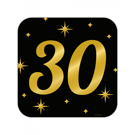 Huldeschild Zwart/Goud - 30 Jaar