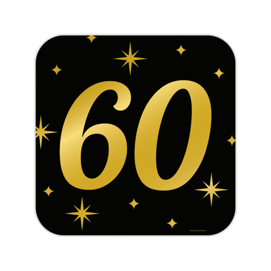Huldeschild Zwart/Goud - 60 Jaar