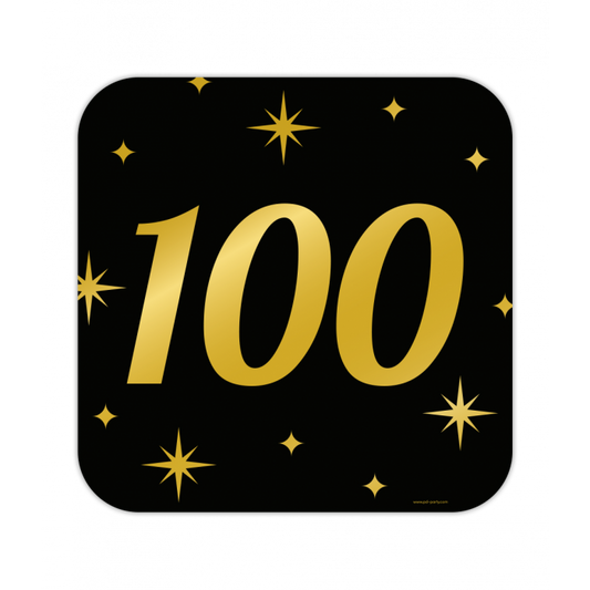 Huldeschild Zwart/Goud - 100 Jaar