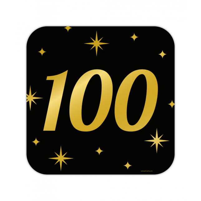 Huldeschild Zwart/Goud - 100 Jaar