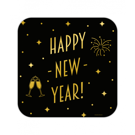 Huldeschild Zwart/Goud - Happy New Year!