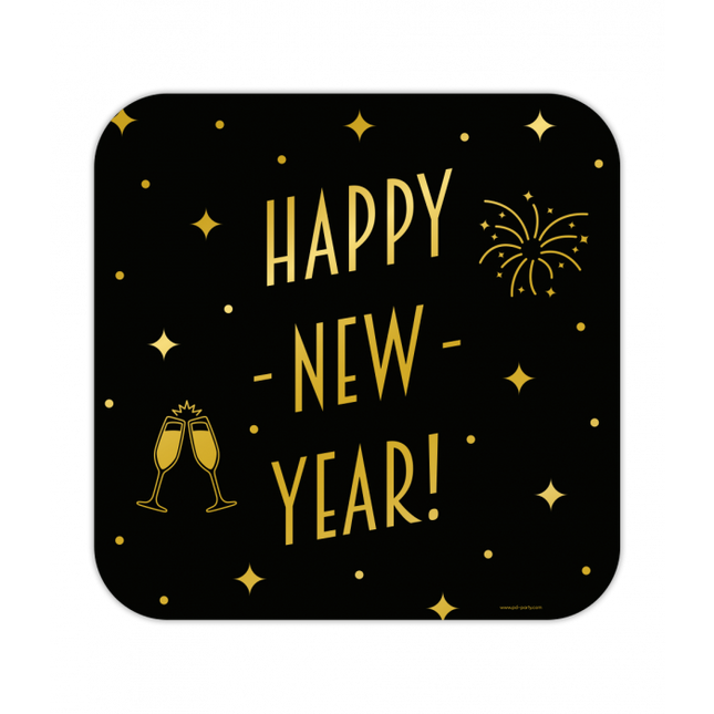 Huldeschild Zwart/Goud - Happy New Year!