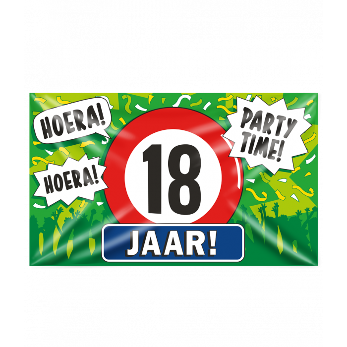 XXL Gevalvlag - 18 Jaar