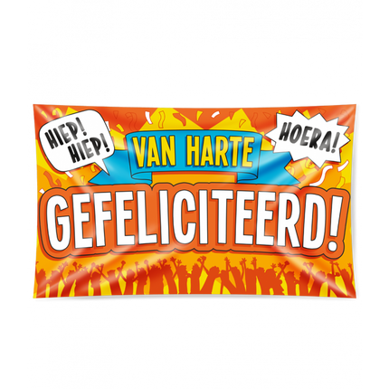 XXL Gevalvlag - Van harte gefeliciteerd!