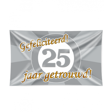 XXL Gevalvlag - 25 jaar getrouwd
