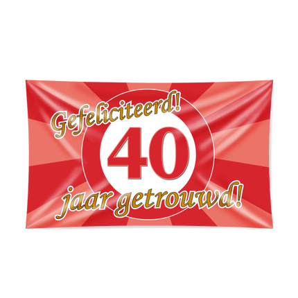 XXL Gevalvlag - 40 jaar getrouwd