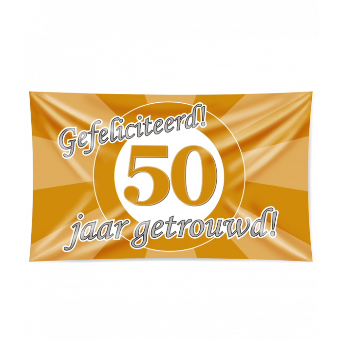 XXL Gevalvlag - 50 jaar getrouwd