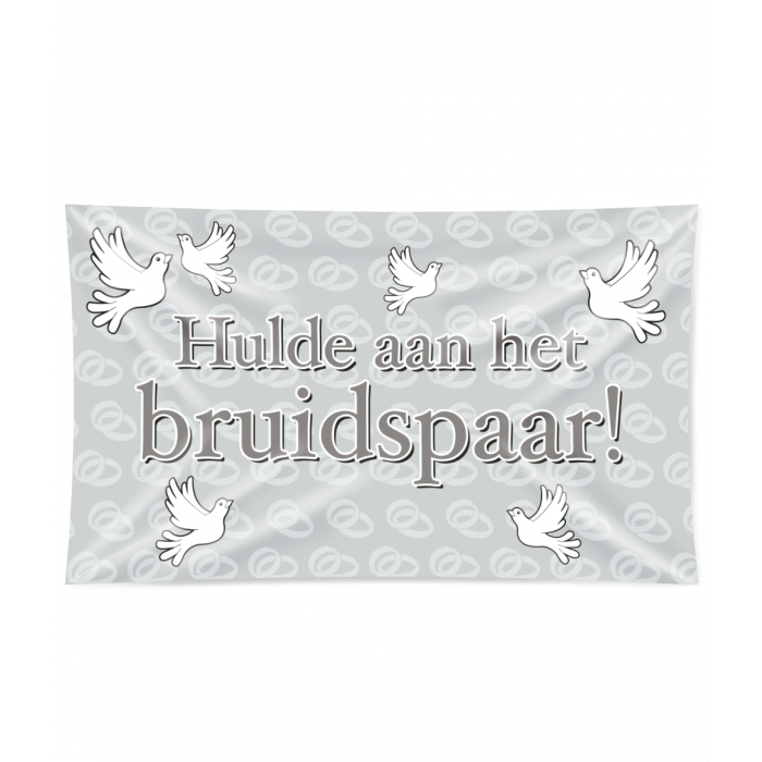 XXL Gevalvlag - Hulde aan het bruidspaar
