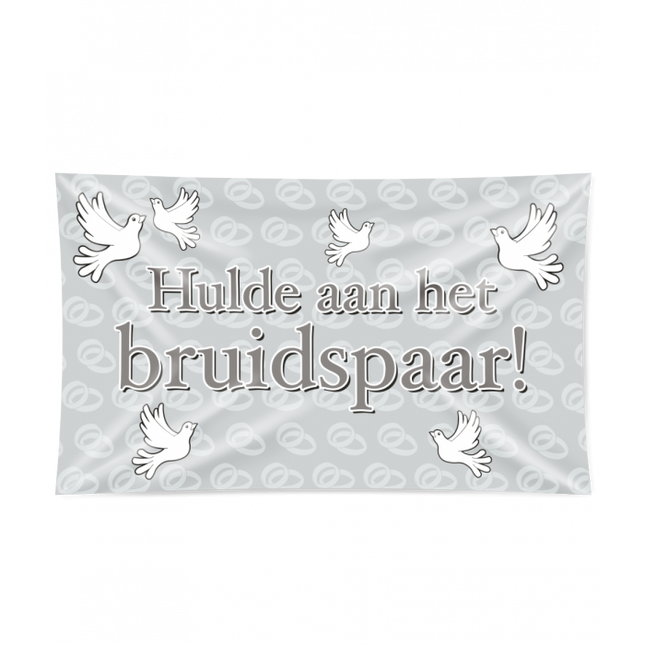 XXL Gevalvlag - Hulde aan het bruidspaar