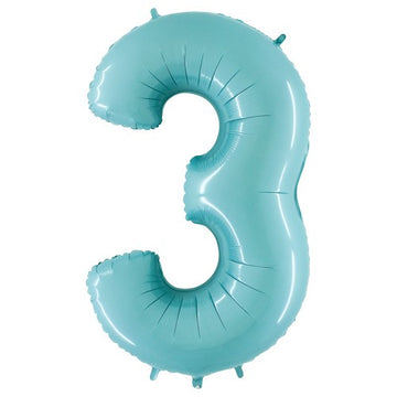 Folieballon nmr. 3 - Kleuren selecteerbaar