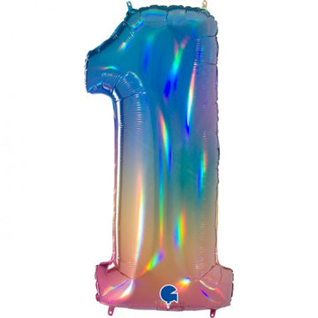 Folieballon nmr. 1 - Kleuren selecteerbaar