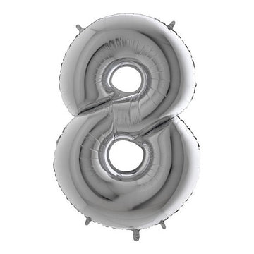 Folieballon nmr. 8 - Kleuren selecteerbaar