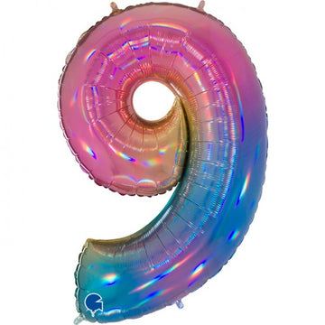 Folieballon nmr. 9 - Kleuren selecteerbaar