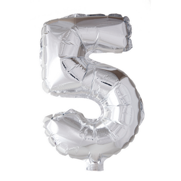Folieballon nmr. 5 - Kleuren selecteerbaar