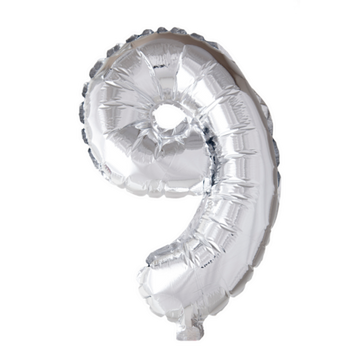 Folieballon nmr. 9 - Kleuren selecteerbaar