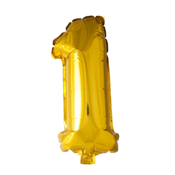Folieballon nmr. 1 - Kleuren selecteerbaar
