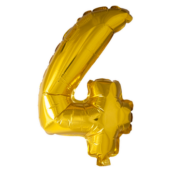 Folieballon nmr. 4 - Kleuren selecteerbaar