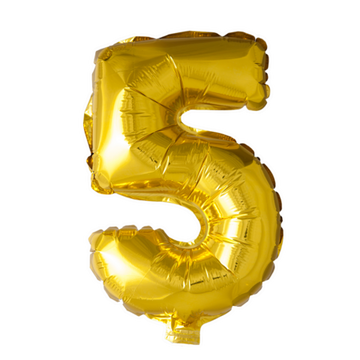 Folieballon nmr. 5 - Kleuren selecteerbaar
