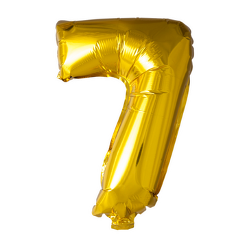Folieballon nmr. 7 - Kleuren selecteerbaar