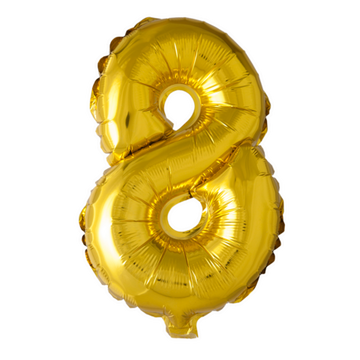 Folieballon nmr. 8 - Kleuren selecteerbaar