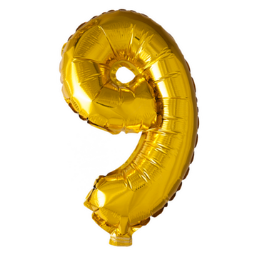 Folieballon nmr. 9 - Kleuren selecteerbaar