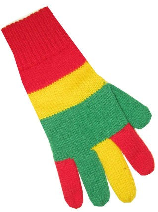 Handschoenen rood/geel/groen