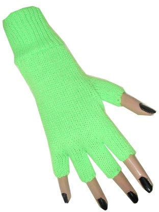 Vingerloze handschoenen fluor groen