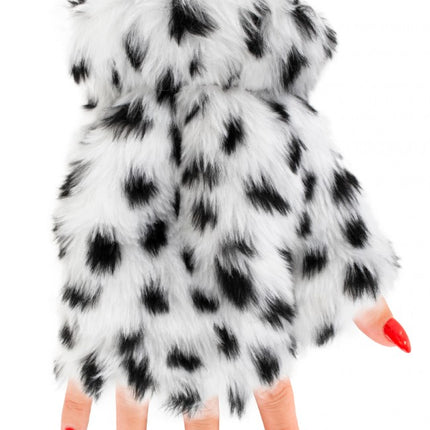 Vingerloze handschoenen pluche dalmatiër