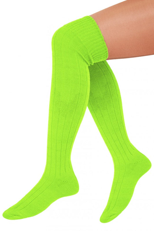 Kniekousen fluor groen maat 41-47