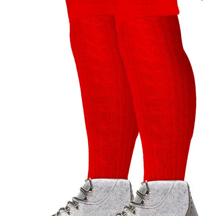 Tiroler sokken lang rood