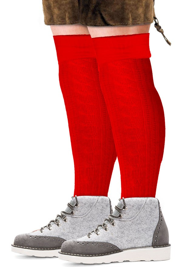 Tiroler sokken lang rood