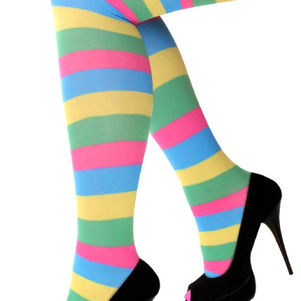 Panty multicolour gestreept one size