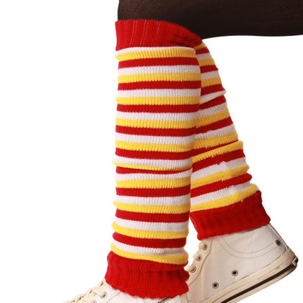 Beenwarmers rood/wit/geel voor kinderen