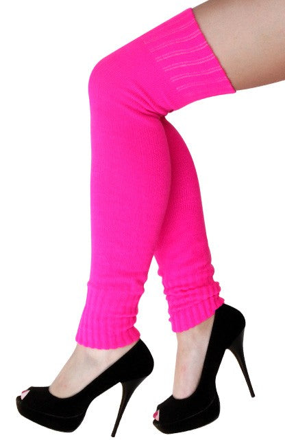 Beenwarmers lang fluor roze