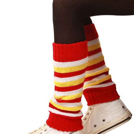 Beenwarmers rood/wit/geel voor kinderen