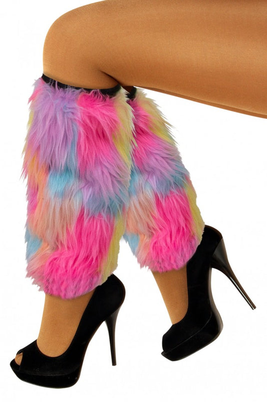 Beenwarmers pluche Pastel