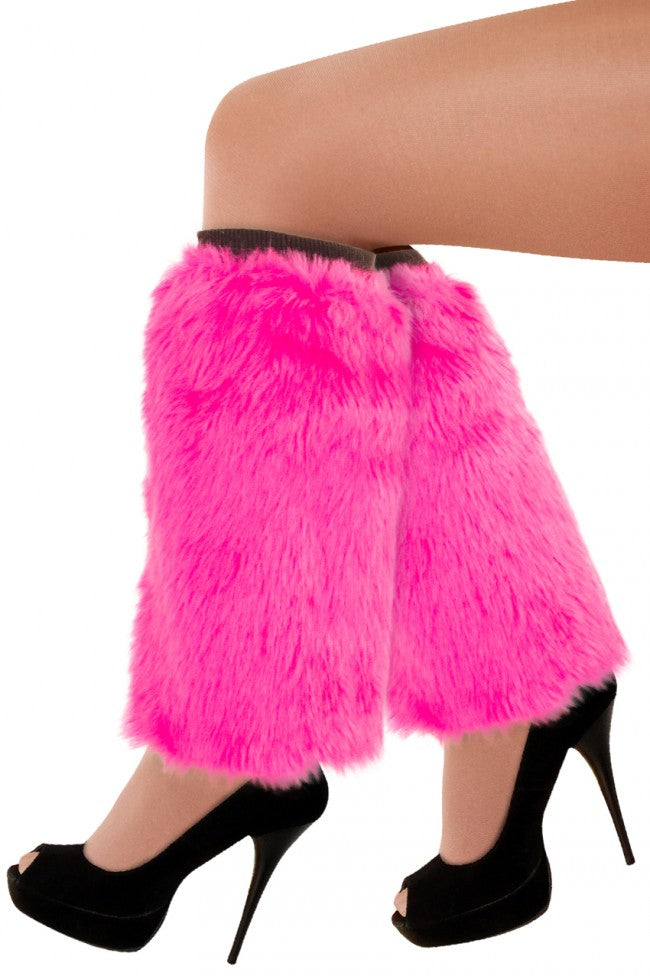 Beenwarmers pluche roze