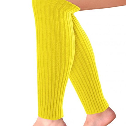 Beenwarmers basic neon geel