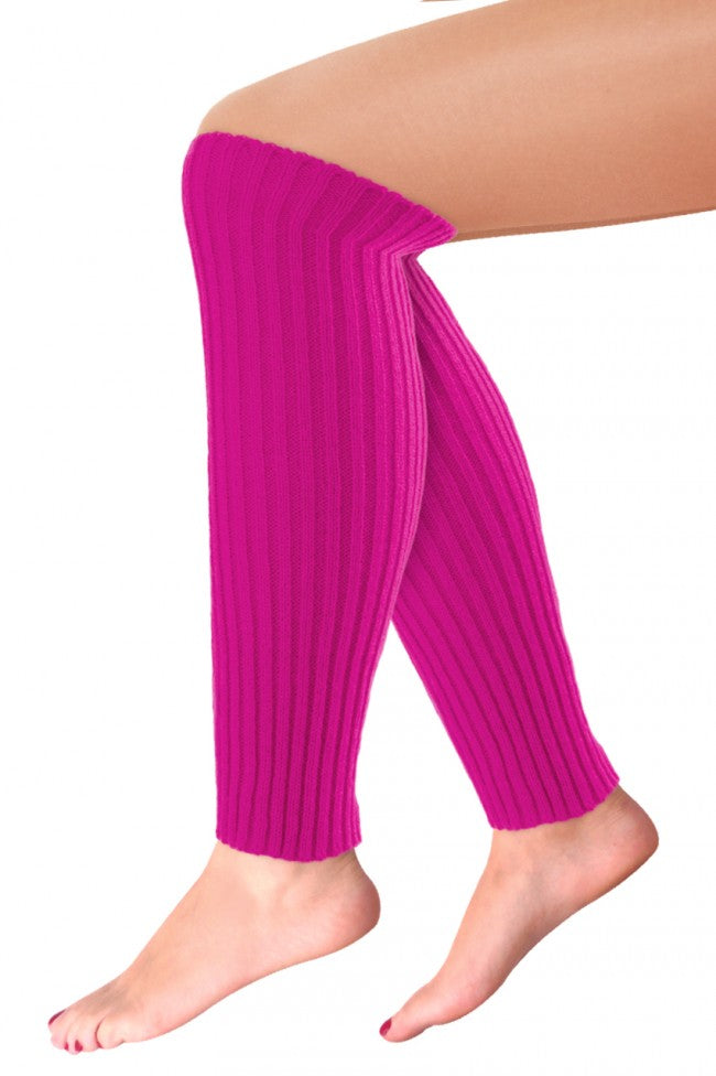 Beenwarmers basic neon roze