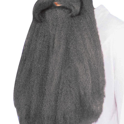 Mega baard met snor zwart