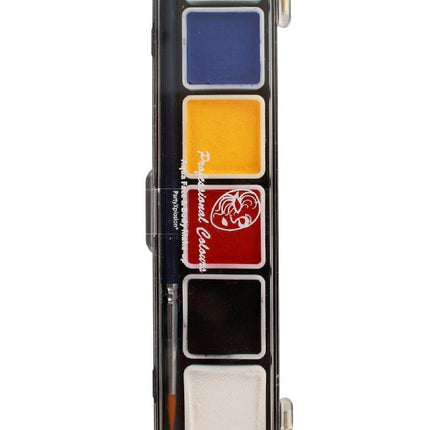 PXP Professional Colours palet essential colours 5 x 3 and 1 x 6 gram with a brush size 2.