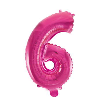 Folieballon nmr. 6 - Kleuren selecteerbaar
