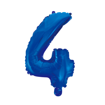 Folieballon nmr. 4 - Kleuren selecteerbaar