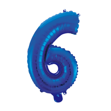 Folieballon nmr. 6 - Kleuren selecteerbaar