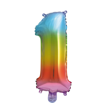 Folieballon nmr. 1 - Kleuren selecteerbaar